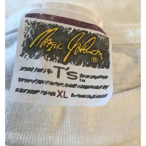 Vintage Magic Johnson T's Los Angeles Lakers Magic Johnson NBA T-Shirt Men's XL - Picture 3 of 4